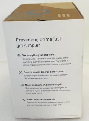 SimpliSafe ‎Outdoor Wireless 1080p Motion-Activated Security Camera (CM0B1), NEW - Image 1 of 4