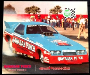 1985 Roland Leong Hawaiian Dodge Daytona Funny Car handout card Rick Johnson DC - Picture 1 of 2