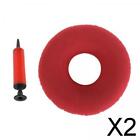 2xInflatable Donut Cushion Bed Sores Seat Pad 15'' for Pregnancy Postpartum Red