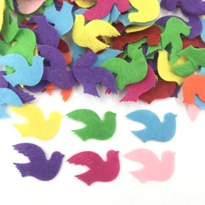 DIY 200X Mixed Colors bird shape Felt Appliques Crafts Card decoration 27mm - Picture 1 of 2