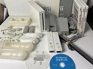 Wii Console Bundle w/ 4 Games -Starter Package - Tested / Working Rechargeable - Picture 1 of 6