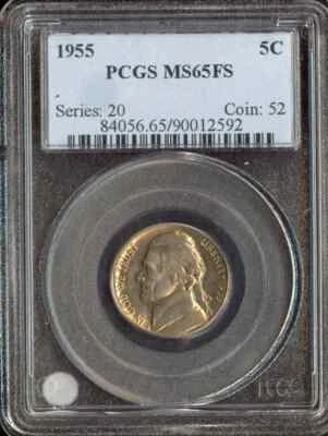 1955 Jefferson Nickel PCGS MS65 FS - Image 1 of 2