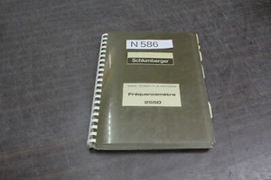 MANUAL SCHLUMBERGER 2550 UNIVERSAL COUNTER SERVICE MANUAL # N586 - Picture 1 of 5