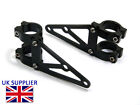 Motorcycle Headlight Brackets Cafe Racer for 52-53mm Forks - BLACK - PAIR