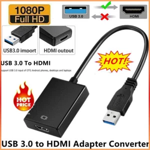 USB 3.0 to HDMI HD Video Cable Adapter Converter for PC HDTV Laptop 1080P NEW - Picture 1 of 11