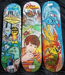 World Industries 3 deck skateboard lot House Fire Loathing Las Vegas Global Warm - Picture 1 of 5