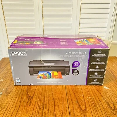 Epson Stylus Photo 1400 Wide-Format Color Inkjet  Powers On In Box Read Below.. - Image 1 of 4