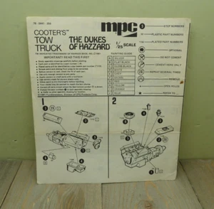 Manual de instrucciones de colección para camión de remolque MPC 1:25 Cooter 0441 Dukes of Hazzard - Imagen 1 de 7