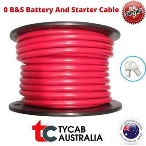 0B&S Cable Tycab Battery starter 246AMP Copper Wire Various Lengths 4WD + 2 Lug - Picture 1 of 16