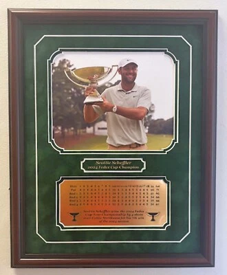 Foto Scottie Scheffler 2024 Fedex Cup Champion 8x10 enmarcada con nombre grabado Foto 1 de 4
