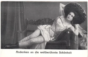 ORIGINAL VINTAGE Real Photo 1915s Beauty TATTOOED Woman SIDESHOW - Picture 1 of 4