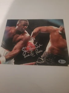 JAMES BUSTER DOUGLAS signed 8x10 BECKETT BAS Boxing Boxer Mike Tyson - Picture 1 of 1