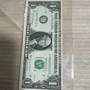 Fancy Serial # $1. 5 Of A Kind Nice Number - Picture 1 of 3