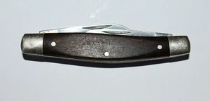 Antique Camillus New York Dark Wood Grip Triple Blade Pocketknife Collectable - Picture 1 of 18