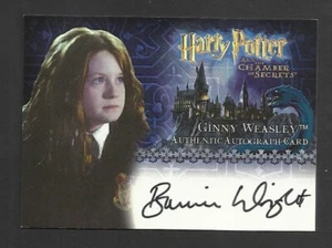 ARTBOX BONNIE WRIGHT GINNY WEASLEY HARRY POTTER CHAMBER OF SECRETS AUTO CARD - Picture 1 of 2