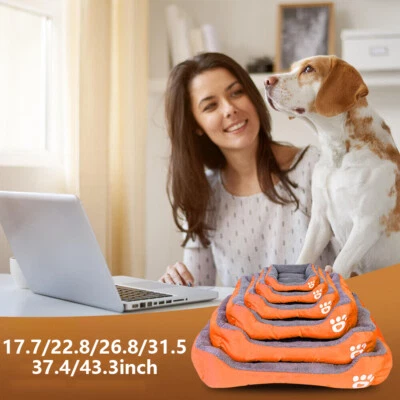 Pet Dog Cat Bed Calming Sleeping Soft Warm Calming Bed Mat Pad Warm Kennel Nest - Image 1 of 4