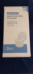 Hopelife Nano True HEPA H13 Lever For Levoit Core 300 Air Purifier Filter 2 Pack - Picture 1 of 5