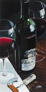 Thomas Stiltz lona de plata sedosa vino valle de Napa arte del vino - Imagen 1 de 1
