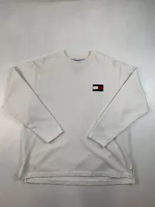 Vintage Tommy Hilfiger Sweatshirt 90’s White, Large - Picture 1 of 4