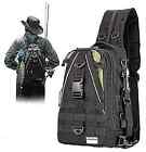  Fishing Backpack Tackle Sling Bag - B: Standard(14.5*8.2*5.1 Inch)-black