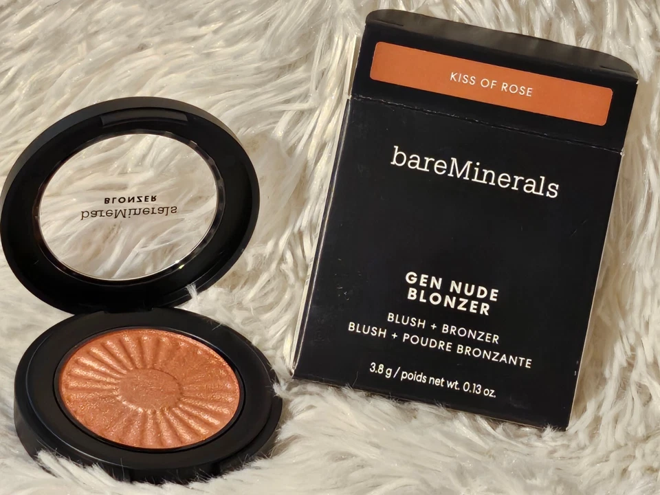 bareMinerals Gen Nude Blonzer Blush + Bronzer 3.8g Kiss Of Rose - Image 1 of 1