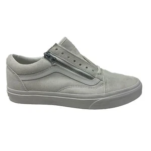Vans Old Skool Wildleder mit Reißverschluss Damen 9 Marshmallow weiß - Bild 1 von 5