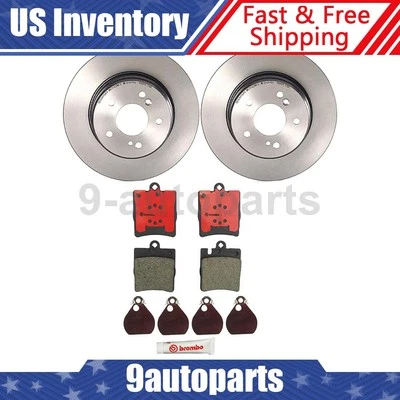 Brembo Rear Brake Kit Disc Rotors Ceramic Pads for 2003 Mercedes-Benz C230 - Image 1 of 4
