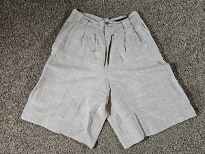 Vintage Collectible Gold by Giorgio SantAngelo womens shorts linen blend 8 - Picture 1 of 7
