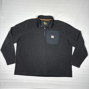 Suéter Pullover Carhartt Walden Calce Relajado Gris 1/4 Cremallera Trabajo Exterior Para Hombres 2XL - Imagen 1 de 7