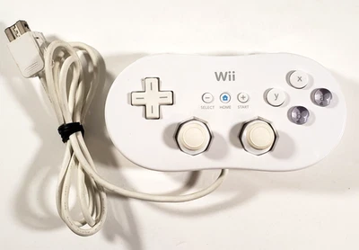Nintendo Wii [RVL-005] Classic Controller White Wired Genuine Authentic - Tested - Image 1 of 4