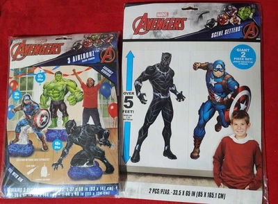 Marvel Avengers Airloonz Balloons 3 Pack Party Decoration, Lifesize Wall Sticker - Image 1 of 3