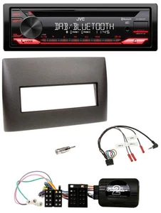 JVC CD DAB USB Bluetooth Lenkrad Autoradio für Fiat Stilo 2001-2007 schwarz - Bild 1 von 9