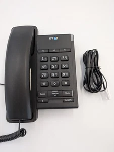 BT Converse 2100 V2 Corded Telephone Black - Full Working Order inc. cable - Zdjęcie 1 z 5