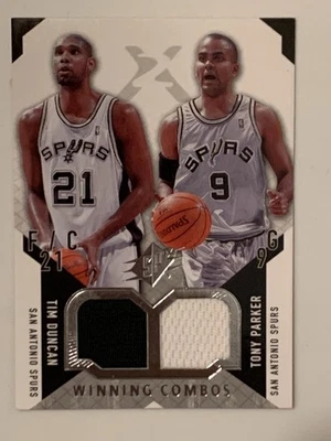 2004-05 SPx - Combos ganadores Tim Duncan, Tony Parker #WC-DP (MEM) Spurs Foto 1 de 2