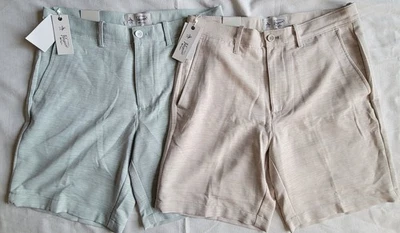 Penguin Heather Stripe Chino Golf Shorts 8" Slim Fit 31W NWT - Image 1 of 4