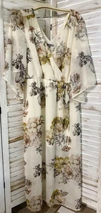 Bailey Blue dress Womens 2XL  White floral maxi Long Boho CottageCore Prairie - Bild 1 von 20