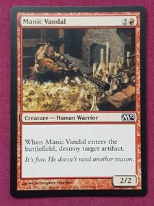 Magic The Gathering 2012 CORE SET M12 MANIC VANDAL red card MTG - Picture 1 of 2