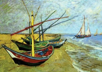 Винсент ван Гог лодка картина стены печати плакат 20 x 30 - Изображение 1 из 2