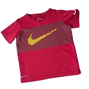 Nike Shirt Youth Extra Small Red Tee Dri-Fit Short Sleeve Kids Active Athletic - Picture 1 of 8
