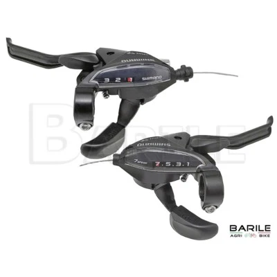 Coppia Comandi Cambio + Leve Freno 3 x 7 SHIMANO ST - EF 510 Bici MTB City Bike