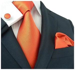 Juego de pañuelos de corbata eslabones combo color liso y juego de eslabones de diseño - Imagen 1 de 24