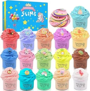 16 Pack Butter Slime Kit, Mini Cloud Slime Kit for Girls and Boys, Soft and Non- - Picture 1 of 11