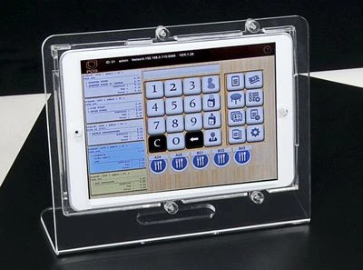 iPad mini Clear Acrylic Desktop Stand for Kiosk, Show Store Display, POS, Square - Image 1 of 4