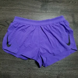 NIKE Aeroswift Running Racing 2" Shorts Mens LARGE Purple Lined - Picture 1 of 6