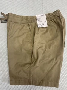 Sonoma 7” Pull-On Elastic Waist Drawstring Stretch Khaki Shorts Men’s Size XS - Picture 1 of 7