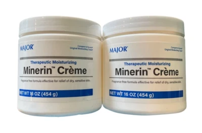 Major Minerin CREMA (para piel sensible) sin fragancia 1 lb (paquete de 2) / Foto 1 de 2