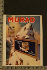 1915 MURAD TURKISH CIGARETTE EGYPT MOUNTAIN CLIMB SPORT SMOKE TOBACCO AD WB80