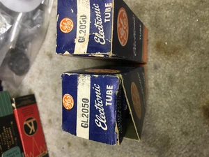 Pair of General Electric NOS 2050 vacuum tube thyratron - Picture 1 of 3