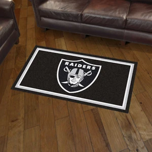 Fanmats® - NFL Las Vegas Raiders Ultra Plush Area Rug with Raider Logo - Picture 1 of 9