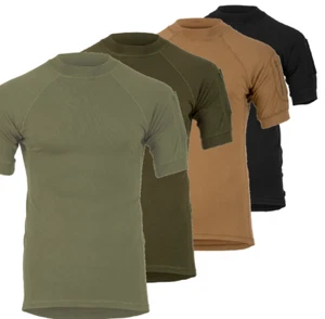 Highlander Combat T-Shirt Sleeve Pocket Military Cotton Mix Stretch - Picture 1 of 18